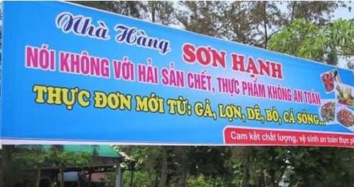 Biển quảng cáo nhà hàng bằng bạt in Hiflex tại Bắc Ninh