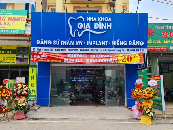 Quảng Cáo Bắc Ninh làm biển quảng cáo cho cơ sở làm về nha khoa tại Yên Phong - Bắc Ninh