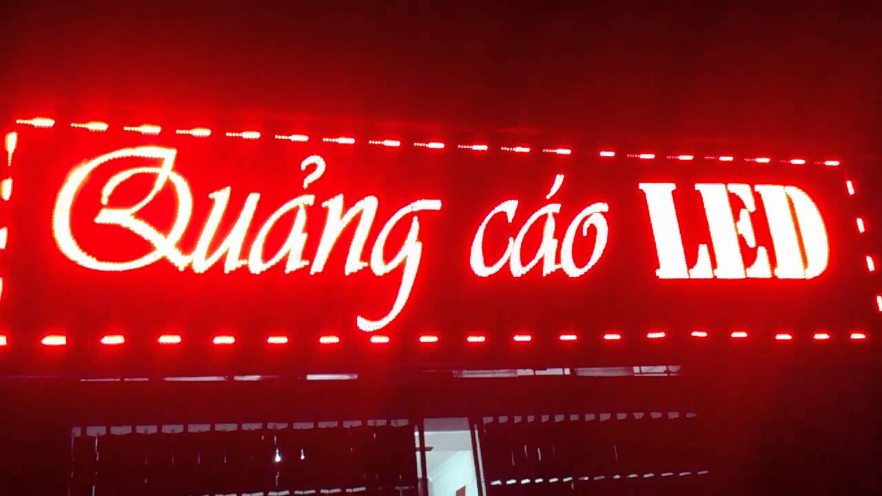 Thi công biển led ma trận quảng cáo nhà hàng