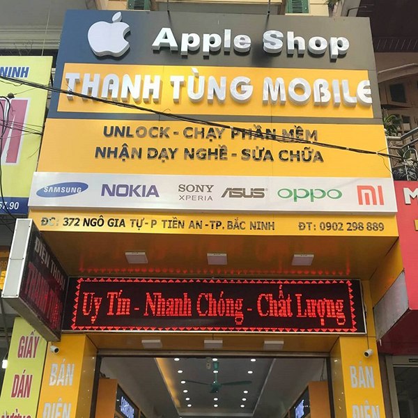 Thi công biển quảng cáo shop điện thoại 